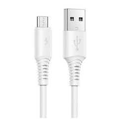 USB кабель Borofone BX47 Coolway, MicroUSB, 1.0 м., Белый