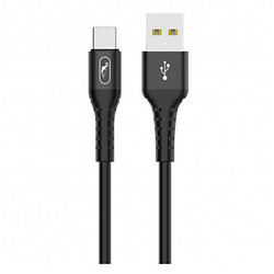 USB кабель SkyDolphin S05T TPE Frost line, Type-C, 1.0 м., Черный