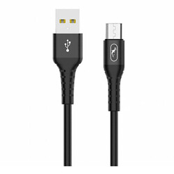 USB кабель SkyDolphin S05V TPE Frost line, MicroUSB, 1.0 м., Чорний
