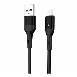 USB кабель SkyDolphin S06V LED Smart Power, MicroUSB, 1.0 м., Черный