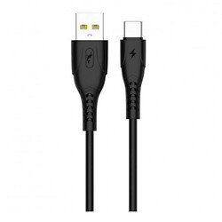 USB кабель SkyDolphin S08T, Type-C, 1.0 м., Черный