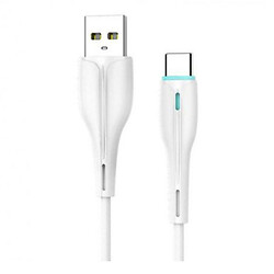 USB кабель SkyDolphin S48T LED, Type-C, 1.0 м., Білий
