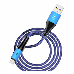 USB кабель SkyDolphin S49T LED Aluminium Alloy, Type-C, 1.0 м., Синий