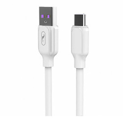 USB кабель SkyDolphin S56T Super Fast, Type-C, 1.0 м., Белый