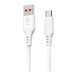 USB кабель SkyDolphin S61VB, MicroUSB, 2.0 м., Белый