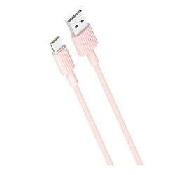 USB кабель XO NB156, Type-C, 1.0 м., Рожевий