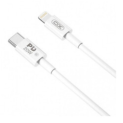 USB кабель XO NBQ189A Apple iPhone 15 Plus / iPhone 15 Pro Max / iPhone 15 / iPhone 15 Pro / iPhone SE 2022 / iPhone 14 Pro Max / iPhone 14 Plus / iPhone 14 Pro / iPhone 14 / iPhone 13 Pro / iPhone 13 Mini / iPhone 13, Lightning, 1.0 м., Білий