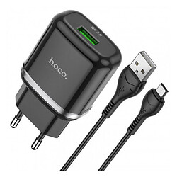 МЗП Hoco N3 QC3.0, MicroUSB, З кабелем, 3.0 A, Чорний