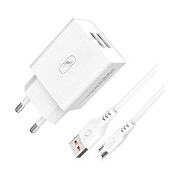 СЗУ SkyDolphin SC30V, С кабелем, MicroUSB, 2.1 A, Белый