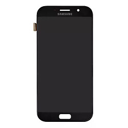 Дисплей (екран) Samsung A720 Galaxy A7 Duos, З сенсорним склом, Без рамки, Super Amoled, Чорний