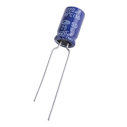 Электролитический конденсатор 220uF 25V SD 6x11mm 85°C (SD1E227M6L011PA359-Samwha)