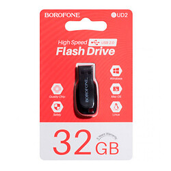 USB Flash Borofone BUD2, 32 Гб., Чорний