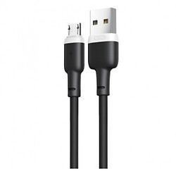 USB кабель XO NB208 Liquid Silicone, MicroUSB, 1.0 м., Чорний
