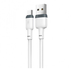 USB кабель XO NB208 Liquid Silicone, Type-C, 1.0 м., Білий