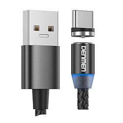 USB кабель Denmen D09T, Type-C, 1.0 м., Чорний