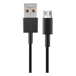 USB кабель Remax RC-120, MicroUSB, 0.3 м., Чорний