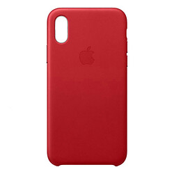 Чохол (накладка) Apple iPhone XS Max, Leather Case Color, Червоний
