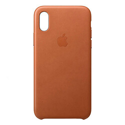 Чохол (накладка) Apple iPhone XS Max, Leather Case Color, Saddle Brown, Коричневий