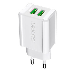 МЗП Sunpin XC-02, MicroUSB, З кабелем, 2.4 A, Білий