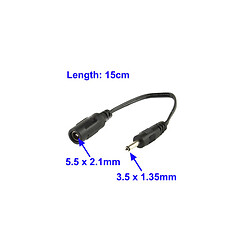 3,5 х 1,35 мм кабеля (переходник) питания, длина: 15 см