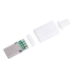 Корпус Type-C USB вилка apple style белая