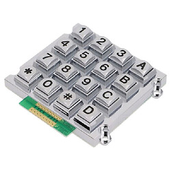KB1607-MNS-WP (AK-1607-N-SSB-WP-MM) клавиатура (Keypad metal, 16, 76x70mm, numeric, waterproof)