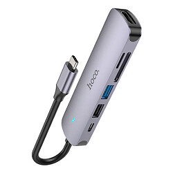 USB Hub Hoco HB28, Срібний