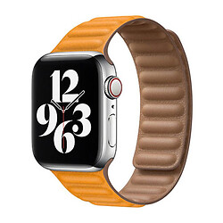 Ремінець Apple Watch 42 / Watch 44, Leather Link, California Poppy, Жовтий