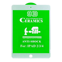 Защитное стекло Apple iPad 2 / iPad 3 / iPad 4, Ceramics, 9D, Белый