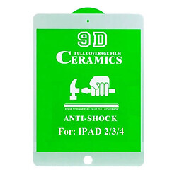 Захисне скло Apple iPad 2 / iPad 3 / iPad 4, Ceramics, 9D, Білий