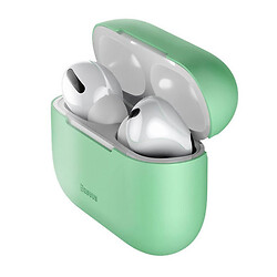 Чохол (накладка) Apple AirPods Pro, Baseus Super Thin Silica Gel Case, Зелений