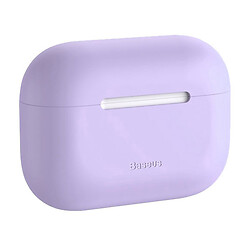 Чохол (накладка) Apple AirPods Pro, Baseus Super Thin Silica Gel Case, Бузковий