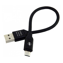USB кабель, MicroUSB, 0.15 м., Чорний