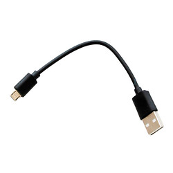 USB кабель Premium, MicroUSB, 0.15 м., Чорний