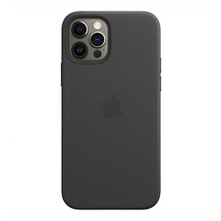 Чохол (накладка) Apple iPhone 12 / iPhone 12 Pro, Leather Case Color, Чорний