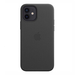 Чохол (накладка) Apple iPhone 12 Mini, Leather Case Color, Чорний