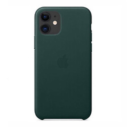 Чехол (накладка) Apple iPhone 12 Mini, Leather Case Color, Pine Green, Зеленый