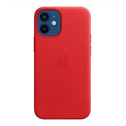 Чохол (накладка) Apple iPhone 12 Mini, Leather Case Color, Червоний