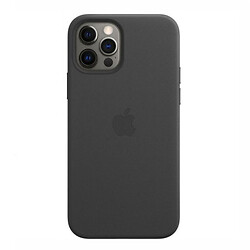 Чохол (накладка) Apple iPhone 12 Pro Max, Leather Case Color, Чорний