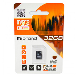 Карта пам'яті Mibrand microSDHC, 32 Гб.
