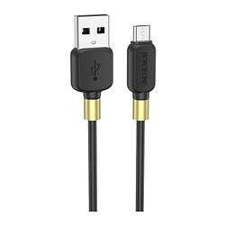 USB кабель Borofone BX59, MicroUSB, 1.0 м., Чорний