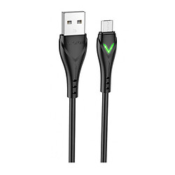 USB кабель Borofone BX65, MicroUSB, 1.0 м., Чорний