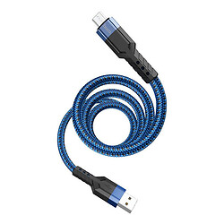 USB кабель Hoco U110, MicroUSB, 1.2 м., Синий