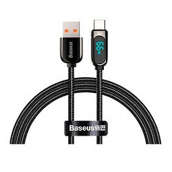 USB кабель Baseus CASX020101 Display Fast Charging, Type-C, 2.0 м., Чорний