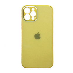 Чохол (накладка) Apple iPhone XS Max, Glass MATTE DESIGNO, Жовтий