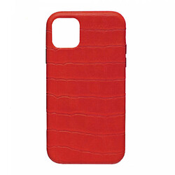 Чехол (накладка) Apple iPhone 11 Pro Max, Leather Case Crocodile, Красный