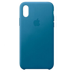 Чехол (накладка) Apple iPhone XS Max, Leather Case Color, Cod Blue, Синий