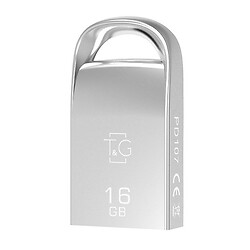 USB Flash T&G Short 107 Metal, 16 Гб., Срібний