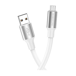 USB кабель Borofone BX82, MicroUSB, 1.0 м., Білий