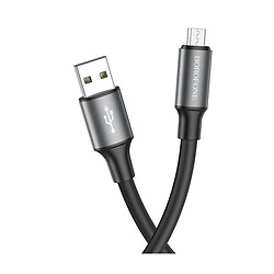 USB кабель Borofone BX82, MicroUSB, 1.0 м., Чорний
